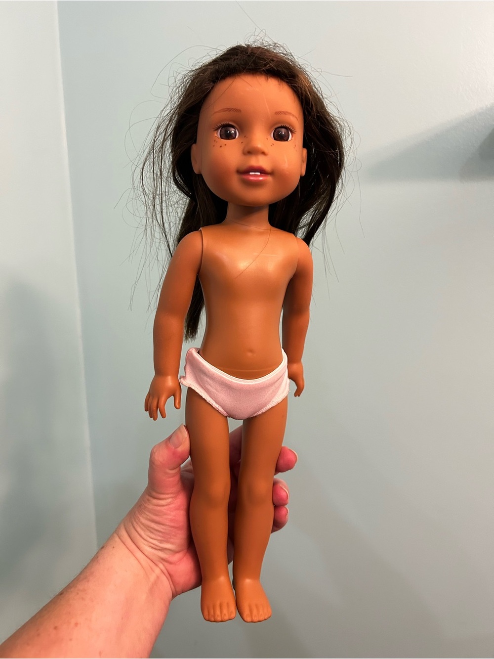 American Girl Wellie Wishers Doll ASHLYN Brown Hair & Eyes Freckles
